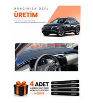 HYUNDAİ TUCSON (2021-2024) Uyumlu Torpido Koruma Örtüsü Oto Kılıfı - Siyah Mavi