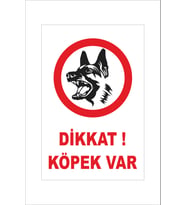 KARTSAN DİKKAT KÖPEK VAR LEVHASI PVC 4 ADET