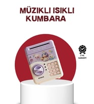 ATM Tasarımlı Şifreli Işıklı Çocuk Kumbarası Mor