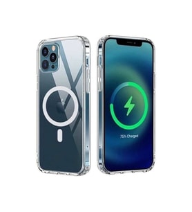 Iphone 13 Pro Kılıf Kamera Lens Korumalı Magsafe Destekli Şeffaf Darbe Emici Sert Kapak (Standart)