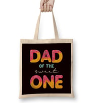 Dad Of The Sweet One Baby Son Daughter Father Daddy Papa Bez Çanta Uzun Saplı