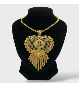 Arnes Jewelry Çelik 22 Ayar Altın Kaplama Hint Kolye (Gold)