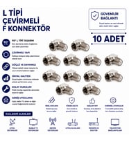 L Tipi F Konnektör 10'lu