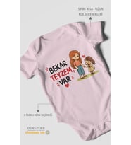 Bekar Teyzem Var! Kısa Kollu Bebek Body %100 Pamuk