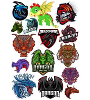 Ejderha Dragon Sticker Set 13 Parça Telefon, Tablet, Defter, Laptop Sticker