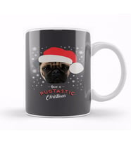 Have A Pugtastic Christmas Pug Dog Kupa Bardak Porselen