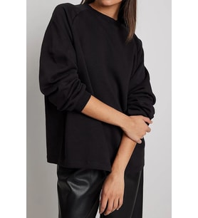 Nare Oversize Siyah Kadın Sweatshirt