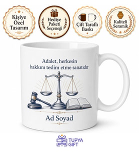 Hukukçu Kanun Maddeleri Adalet Teorisi İnsan Hakları Savunusu Kupa Bardak Hediye