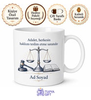 Hukukçu Kanun Maddeleri Adalet Teorisi İnsan Hakları Savunusu Kupa Bardak Hediye