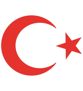 Türk Bayrağı, Ay Yıldız Araba Oto Sticker Kırmızı 10x7,5 cm