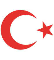 Türk Bayrağı, Ay Yıldız Araba Oto Sticker Kırmızı 10x7,5 cm