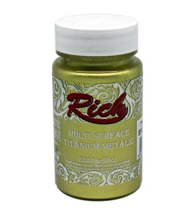 Rich Multi Surface Titanium Metalik Boya 90 cc. 2518 BEYAZ ALTIN 