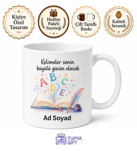İsimli Çocuk Kupası Geleceğin Yazarı Yazılı Kupa Bardak Hediye