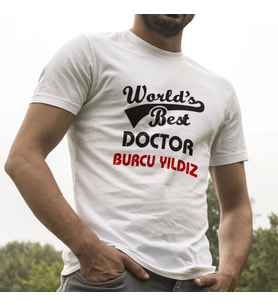 World's Best Doctor Tişört (Beyaz)