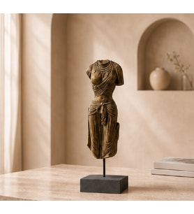 Antika Görünüm Zen Vücut Heykeli Buddha Zen Ev Dekoru Büstleri Büyük Boy Heykel 30 CM