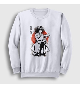 Presmono Unisex Beyaz Giyu Tomioka V2 Anime Demon Slayer Kimetsu No Yaiba Sweatshirt 299031tt
