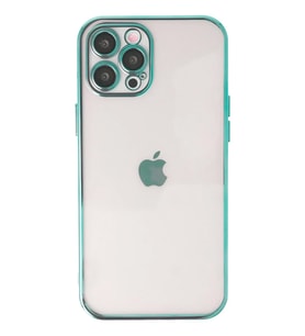 Newface Apple iPhone 12 Pro Kılıf Razer Lensli Silikon - Yeşil