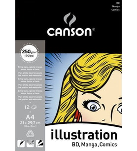 Canson Illustration Çizim Defteri A4 250 gr. 12 Sayfa 
