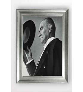 Gümüş Çerçeveli Atatürk Tablo cv919