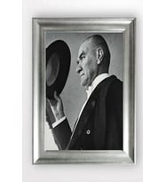 Gümüş Çerçeveli Atatürk Tablo cv919