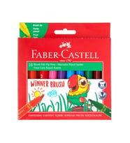 Faber-Castell Keçeli Kalem Jumbo 10 Renk Fırça Uçlu Felt -Tip