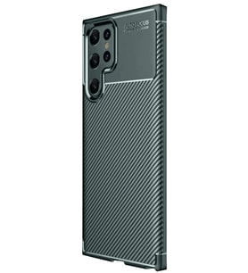 Newface Samsung Galaxy S25 Ultra Kılıf Auto Focus Karbon Kapak - Koyu Yeşil