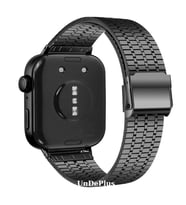 Huawei Watch Fit 3 Kordon Pul Dizayn Metal Kordon Balık Sırtı (Siyah)