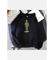Kurbağa Kapşonlu Sweatshirt