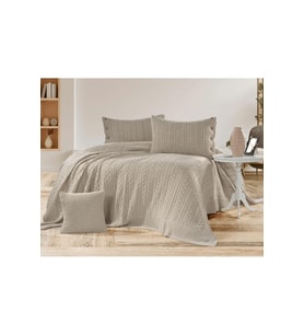 Abelia Triko Yatak Seti 240 X 260 Cm (Taş)