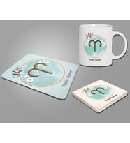 Kişiye Özel Koç Burcu Temalı Astroloji Tasarım Üçlü Ofis Seti (Model 1)