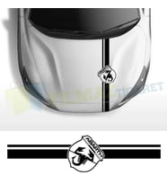 Fiat Punto Abarth Ön Kaput Şerit Oto Sticker Yapıştırma Çıkartma 115 x 27 Cm
