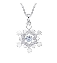 Monemel Swarovski Taşlı Kar Tanesi Kolye (Altın Kaplama) Sevgililer Günü Hediyesi, Yeni Yıl Hediyesi - Yılbaşı Hediyesi