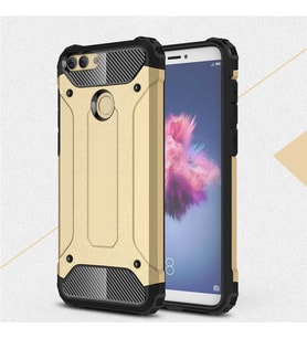 Huawei P Smart Kılıf Crash Zırh Silikon Kılıf (Gold)
