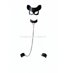 Mulvxbrf Brf02 Siyah Maske Kedi Kulaklı Zımba Detaylı - Brf1341 (Mulvix)
