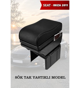 seat ibiza 2011 kol dayama geniş model Yastıklı Lüks Siyah Deri