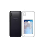 Teknomoda Samsung Galaxy M10 Kılıf Kartlıklı Anti Şok Korumalı Şeffaf Silikon Şeffaf Açık