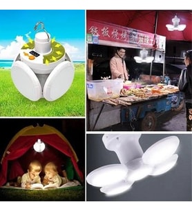 5 Led'li 3 Farklı Işık Modlu Açılıp Kapanabilir Led Kanatlı Güneş Enerjili Solar Aydınlatma Asılabil