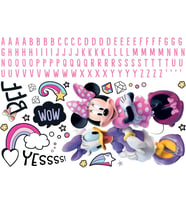 Lexroo RoomMates RMK5156GM Minnie Mouse Soy ve Yapıştır Alfabeli Dev Duvar Çıkartmaları