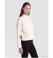 LCW Modest Ekru Dik Yaka Oversize Kadın Yağmurluk