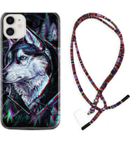 Apple iPhone 11 12 13 Mini Kılıf Boyun Asklı Rasta Silikon Dog Eyes 1761