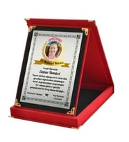 Kişiye Özel Mezuniyet Plaketi - Resimli Öğrenci Plaketi - Fotoğraflı Plaket ( Büyük Boy )