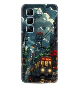 Infinix Hot 50 Pro 4G - Hot 50 4G Kılıf Boutique Baskılı Resimli Train Pcode -049