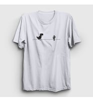 Presmono Unisex Beyaz No Internet Dinosaur Dinozor T-Shirt 361797tt