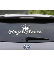 Royal Stance Taçlı Büyük Boy Cam Yazısı Stickeri arka cam