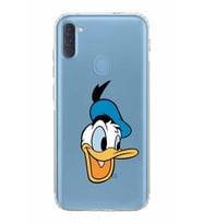 Samsung Galaxy A11  Kamera Korumalı  Kapak Donald Duck Tasarımlı  Şeffaf Kılıf