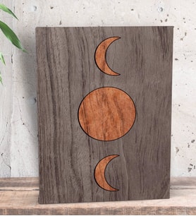 BK Gift Ay Tasarımlı Dekoratif Mini Kanvas Tablo 15x20cm-1