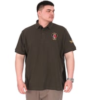 Mode XL Büyük Beden Erkek T-Shirt Pike Polo Yaka U25306 Haki