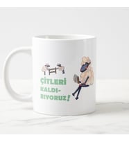 Okul ve Ders Temalı Porselen Kupa Bardak (Çok Renkli)