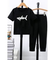 Çocuk Shark Alt - Üst Eşofman Takımı (Siyah)