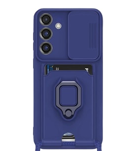 Northcity Samsung Galaxy S25 Plus Uyumlu Kılıf Zuma Kartvizitli Yüzüklü Silikon - Lacivert